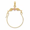 10k Two-tone Leaves with Flower Charm Holder