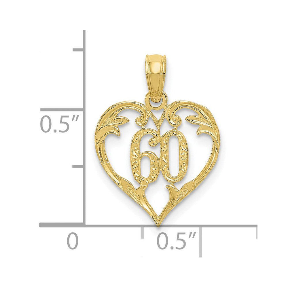 10k 60 in Heart Pendant