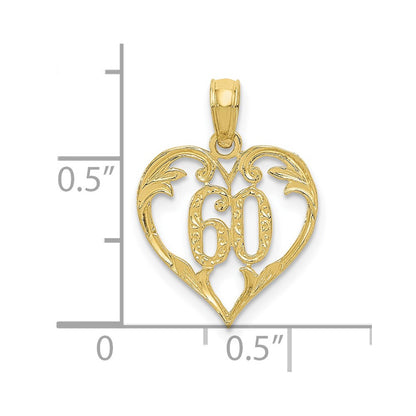 10k 60 in Heart Pendant