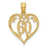 10k 60 in Heart Pendant
