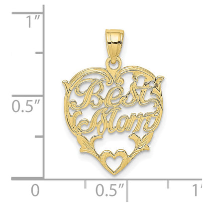 10k BEST MOM in Heart Charm