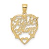 10k BEST MOM in Heart Charm