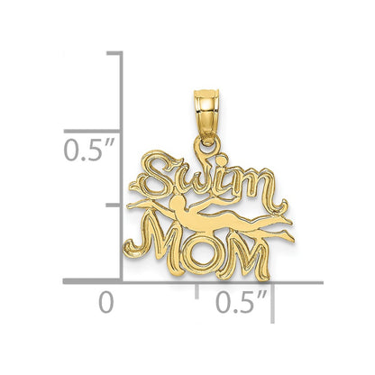 10K SWIM MOM with Swimmer Charm