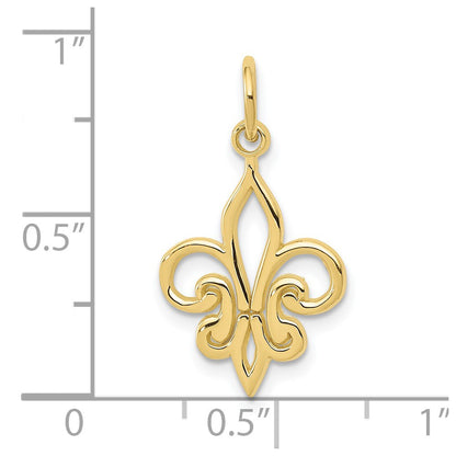 10k Cut-out Fleur De Lis Charm