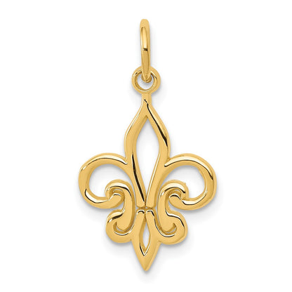 10k Cut-out Fleur De Lis Charm
