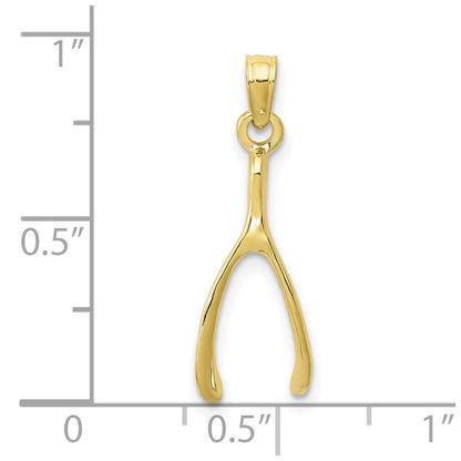 10K Wishbone Charm