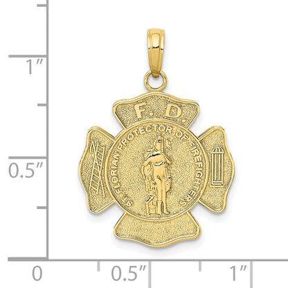 10k ST. FLORIAN PROTECT US / FD Fire Dept. Pendant