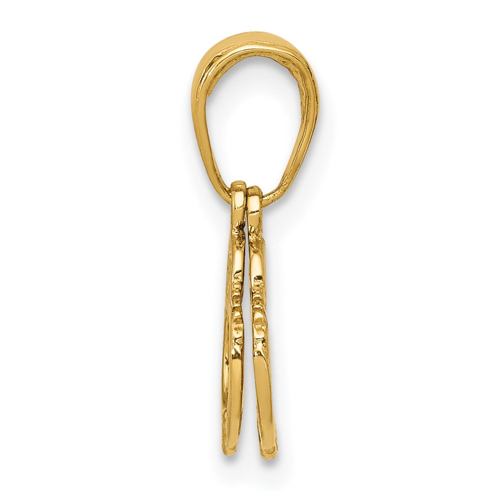10K Moveable Handcuffs Pendant