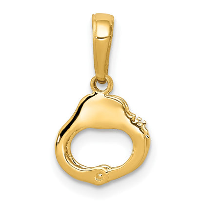 10K Moveable Handcuffs Pendant
