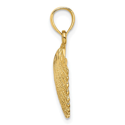 10k Scallop Shell Pendant