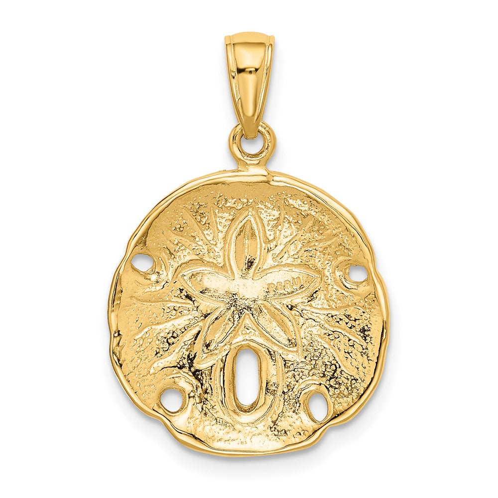 10k Cut-out Sand Dollar Pendant