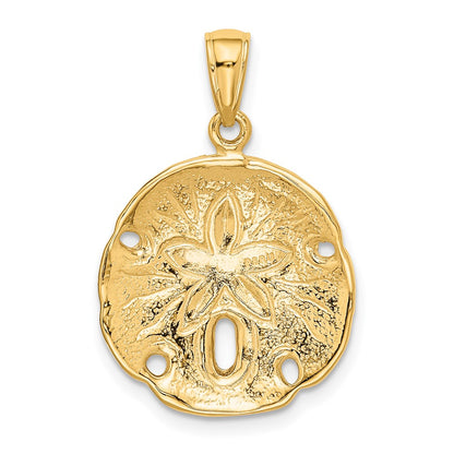 10k Cut-out Sand Dollar Pendant