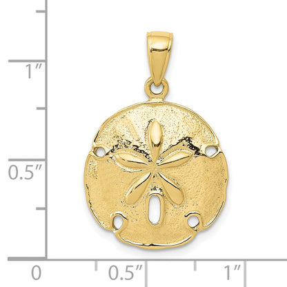 10k Cut-out Sand Dollar Pendant