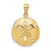 10k Cut-out Sand Dollar Pendant