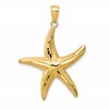 10K Large Diamond-cut Starfish Pendant