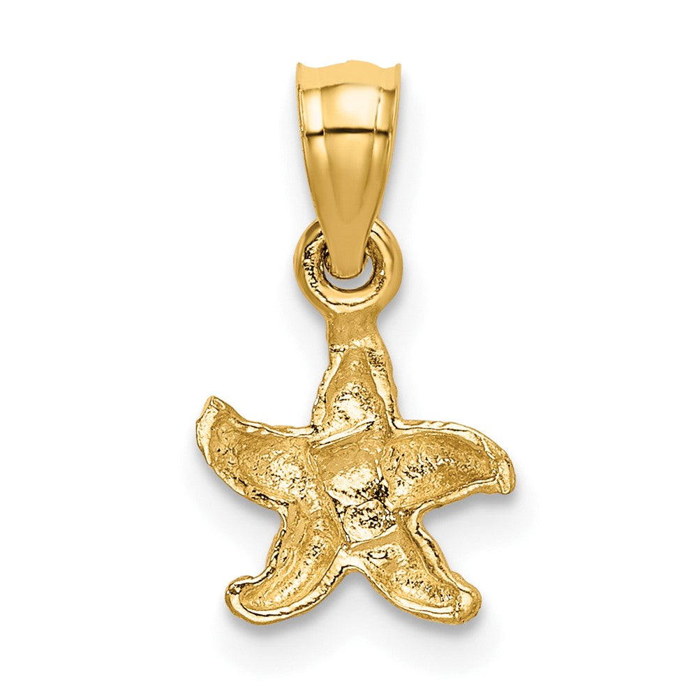 10K Diamond-cut Starfish Pendant