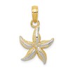 10K and White Rhodium Starfish Charm