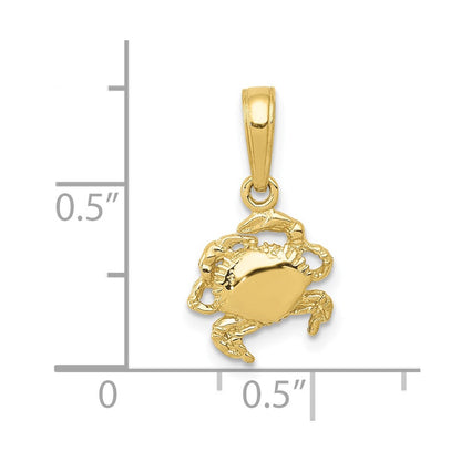 10k Crab Pendant