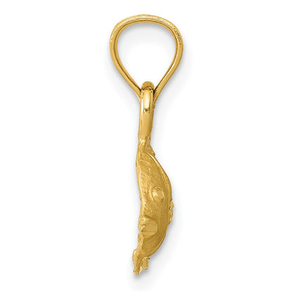 10K Angel Fish Pendant