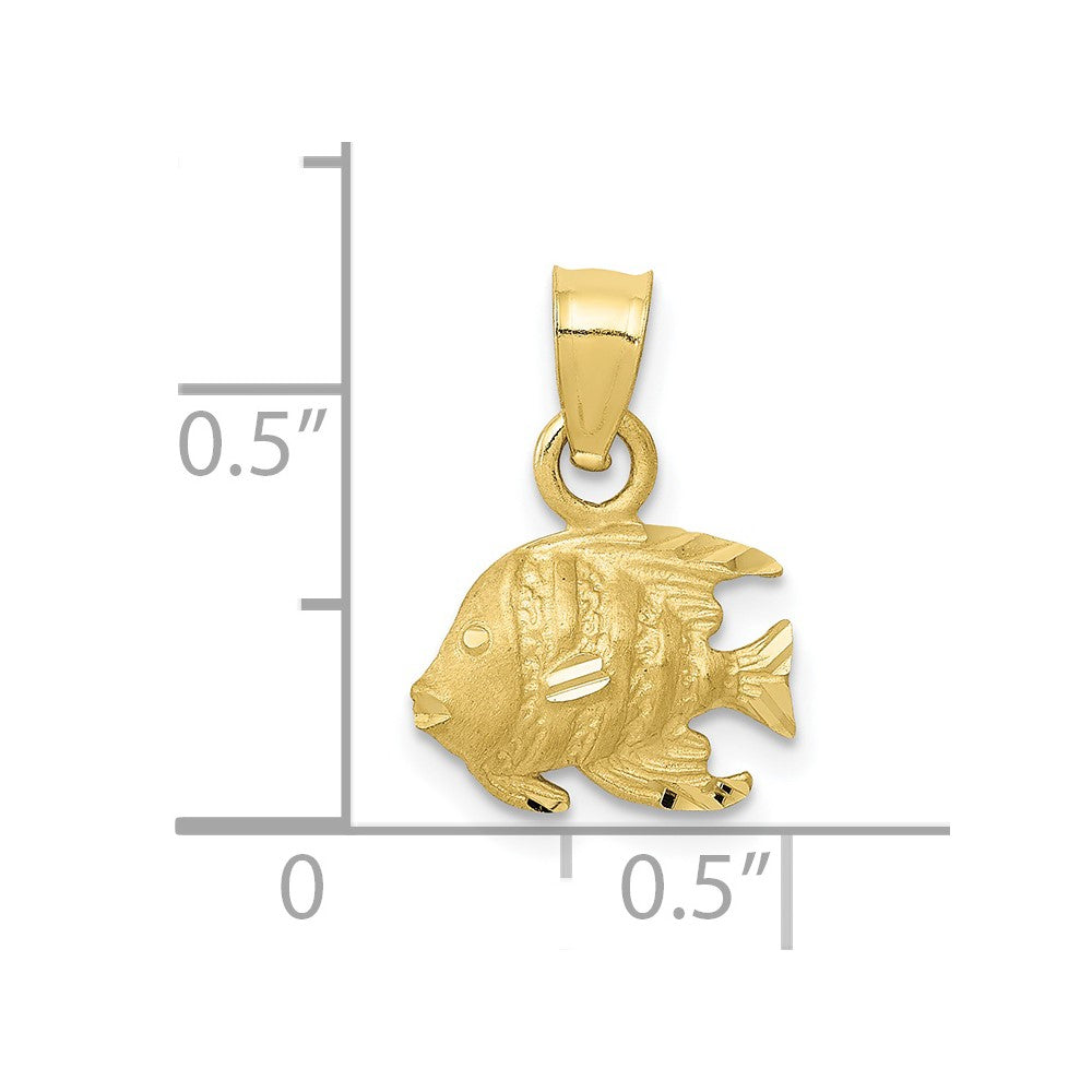 10K Angel Fish Pendant
