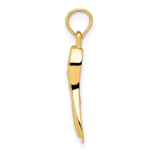 10K 3-D Scuba Flipper Pendant