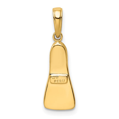 10K 3-D Scuba Flipper Pendant