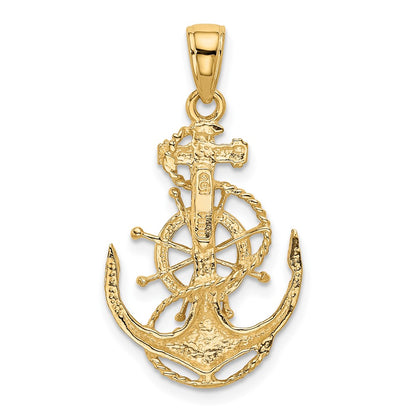 10K Medium Anchor with Ships Wheel and Rope Pendant