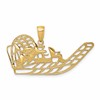 10K Cut-out Air Boat Pendant