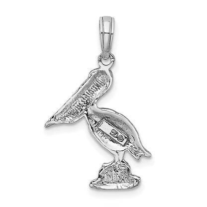 10k White Gold Pelican Pendant