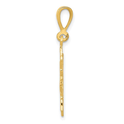 10k Cut-out Sun Charm