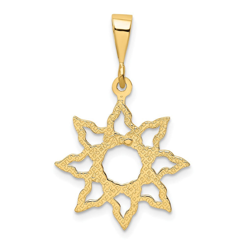 10k Cut-out Sun Charm