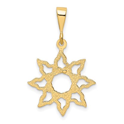 10k Cut-out Sun Charm