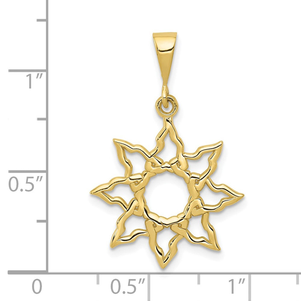 10k Cut-out Sun Charm