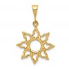 10k Cut-out Sun Charm