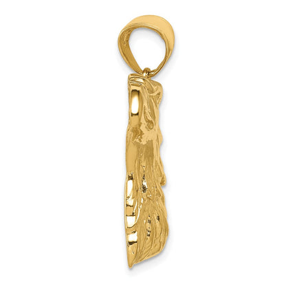 10K Eagle Head Pendant