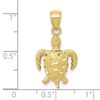 10K Sea Turtle Pendant