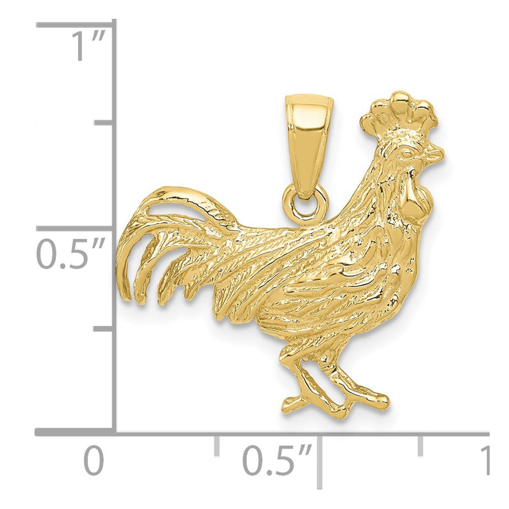 10k Rooster Pendant