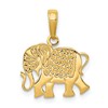 10k Textured Elephant Pendant