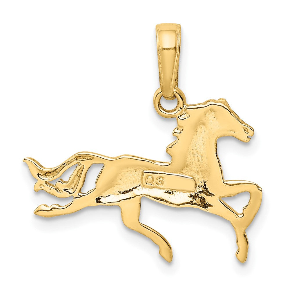 10K Running Horse Pendant