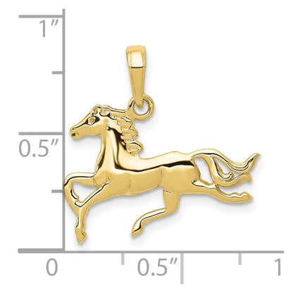 10K Running Horse Pendant