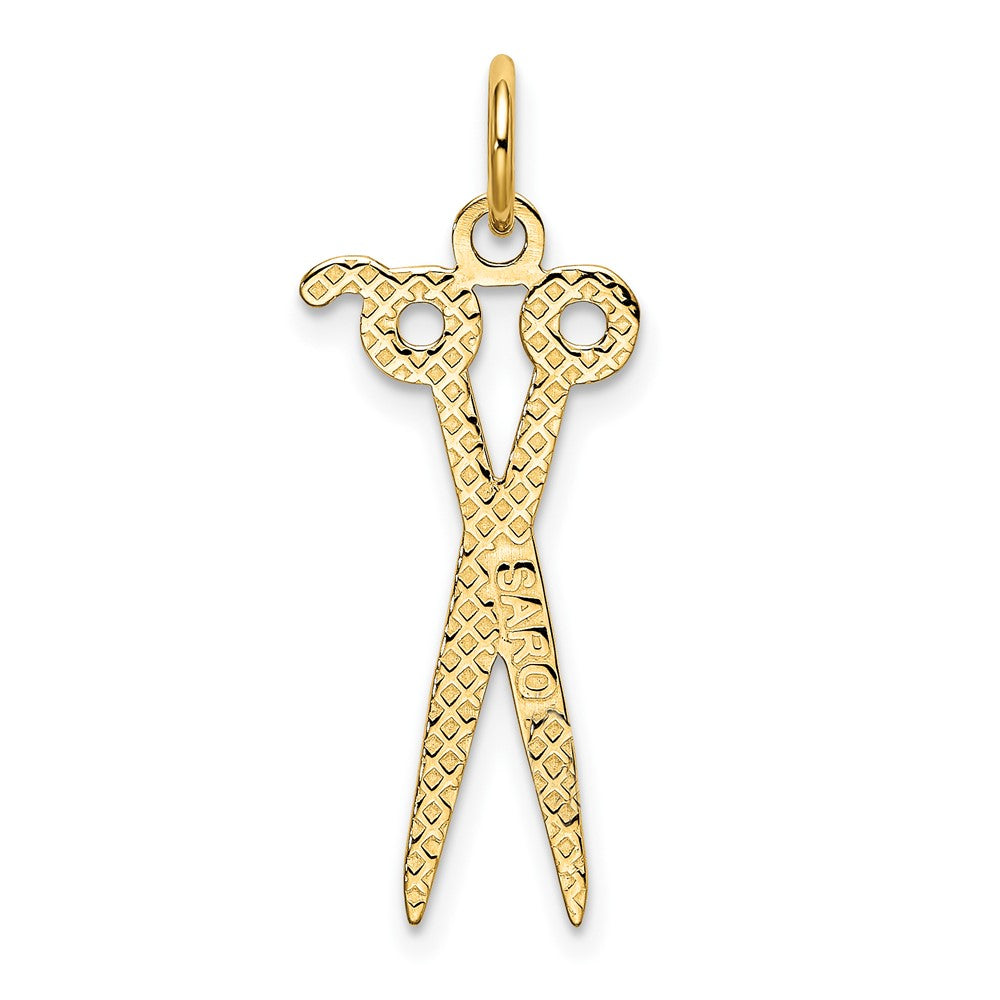 10k Scissors Charm