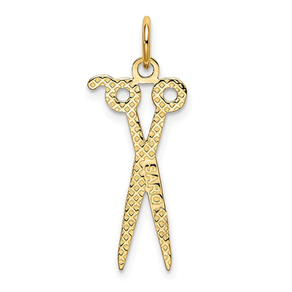 10k Scissors Charm