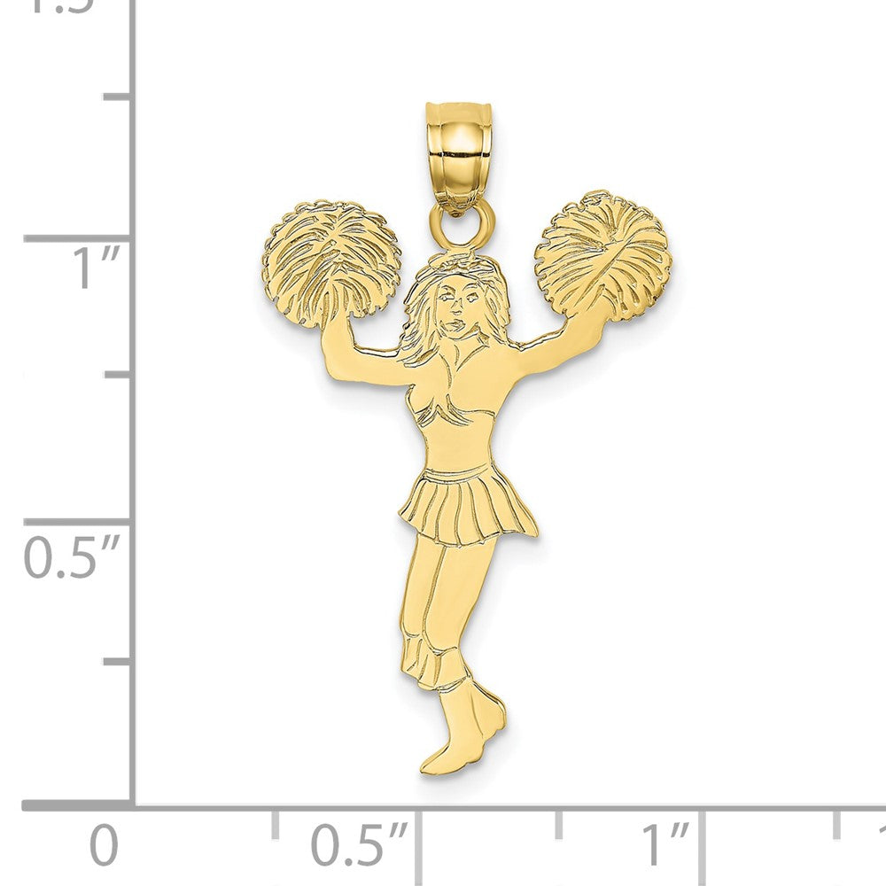 10k Cheerleader with Pom-Poms Charm