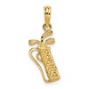 10k Golf Bag with Clubs Charm