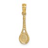 10K Tennis Racquet Pendant