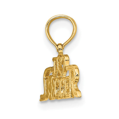 10K I Heart SOCCER Charm