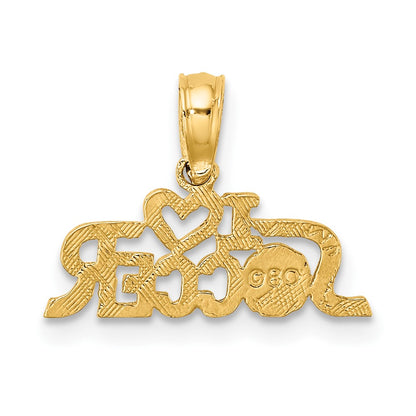 10K I Heart SOCCER Charm