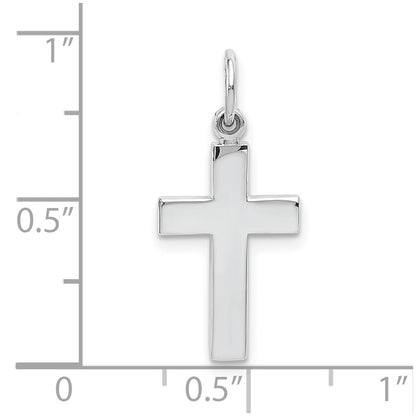10k White Gold Polished Latin Cross Pendant