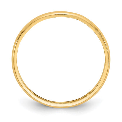 10k 1.5mm Half-Round Size 3 Baby / Childs Ring