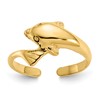 10K Polished Dolphin Toe Ring